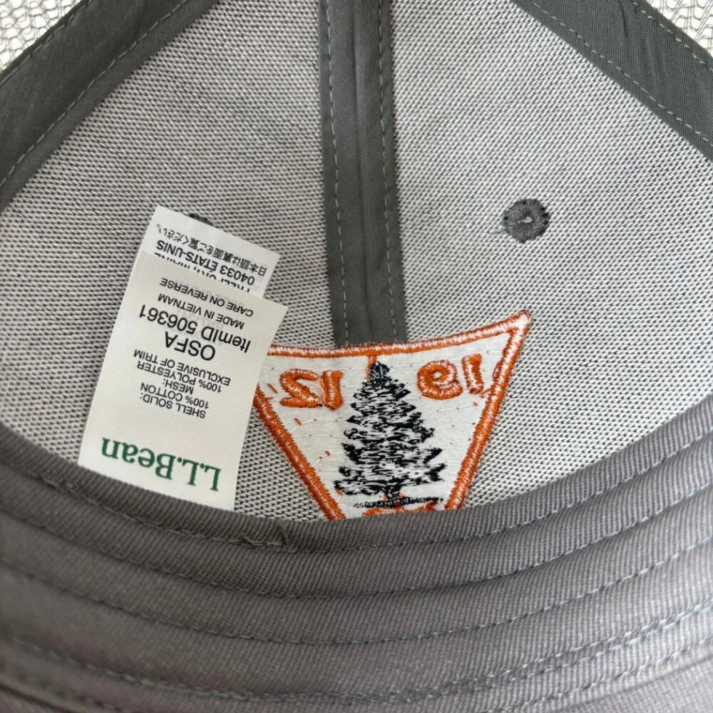 LL Bean Trucker Hat Snapback Gray Forestry 1912 Logo Outdoors Adjustable